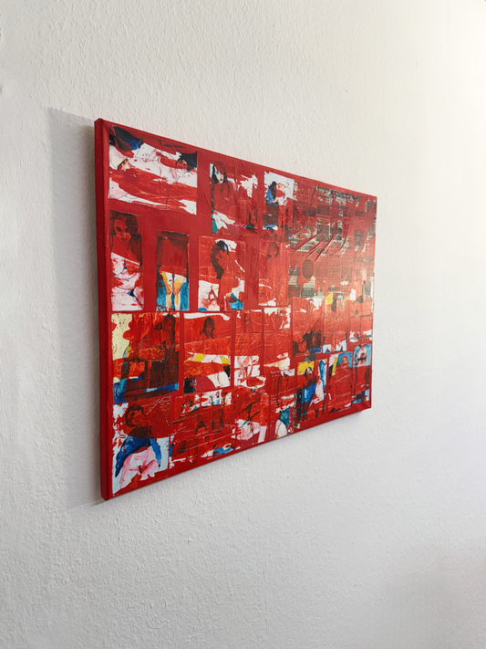 Übermalte Erotik - 70 x 50 cm