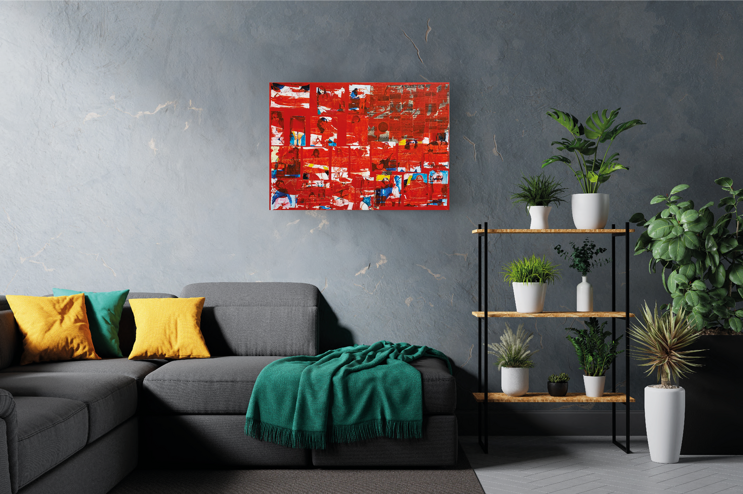 Übermalte Erotik - 70 x 50 cm