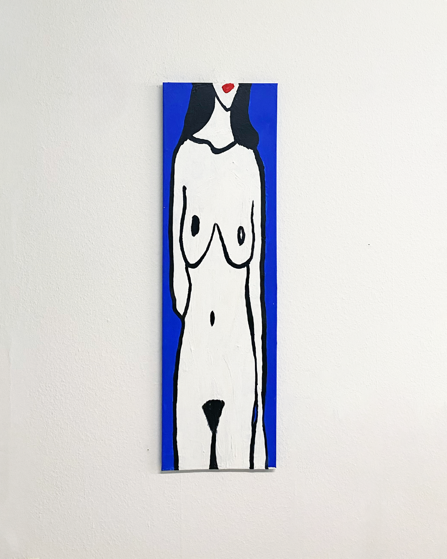 Figur im Blau - 30 x 100 cm - AUFTRAGSARBEIT