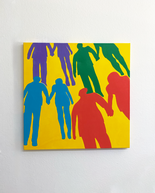 Bergauf - Gemeinsam - 80 x 80 cm