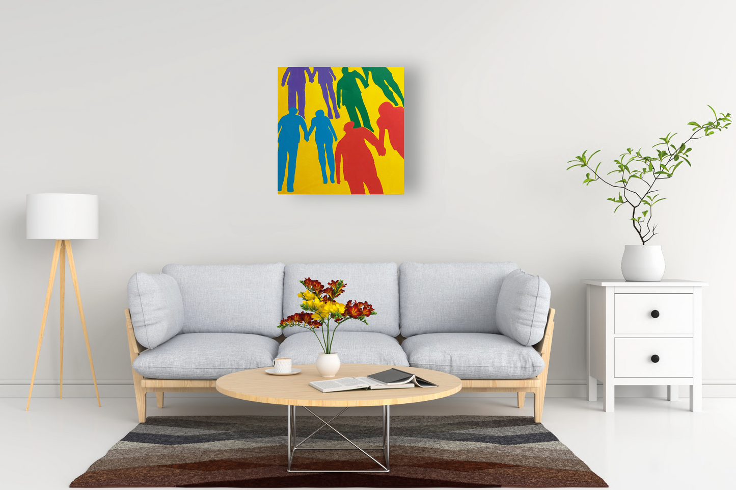 Bergauf - Gemeinsam - 80 x 80 cm