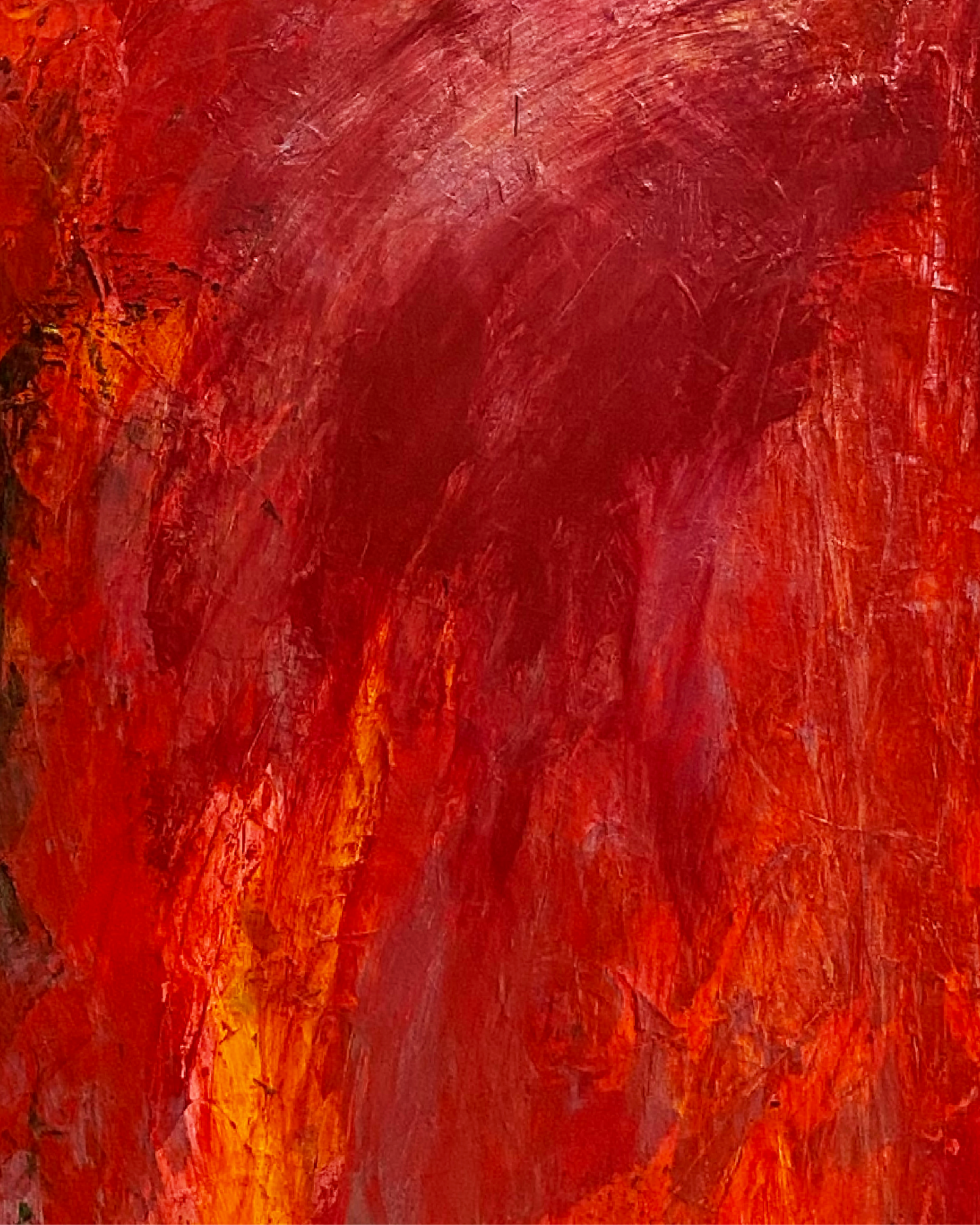 Magmaherz - 70 x 90 cm